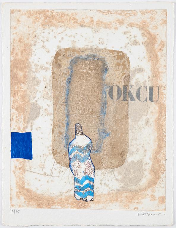 James Coignard, mapp med tre carborundum etsningar, 1981, signerade 72/75.