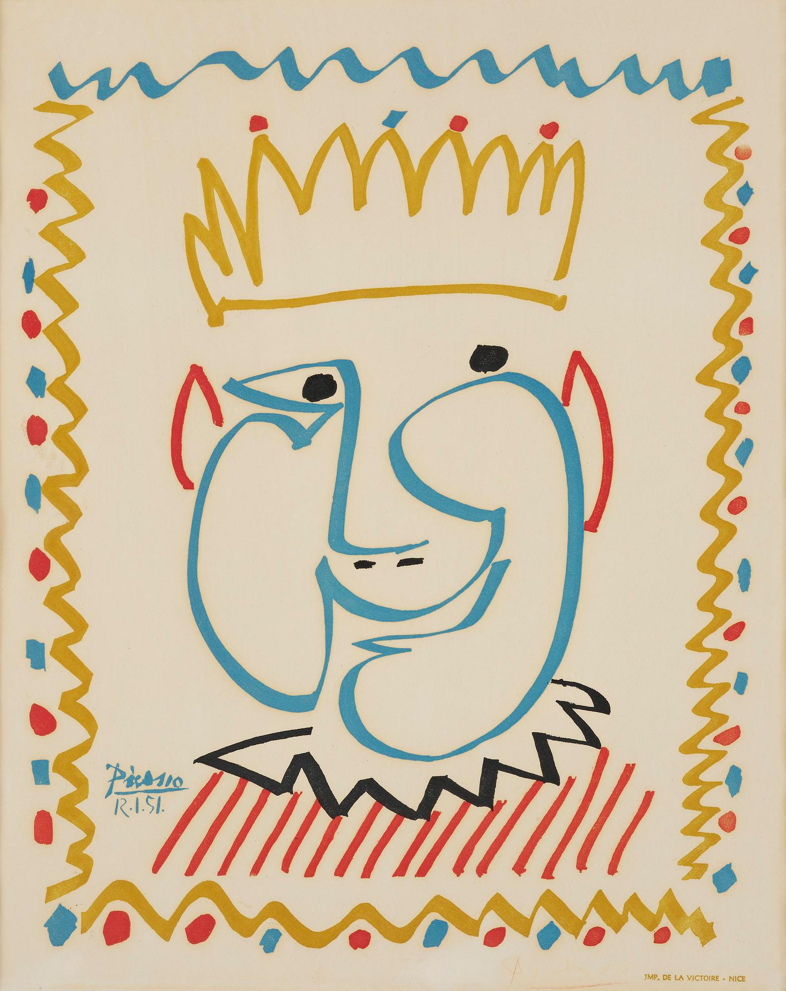 Pablo Picasso, "Tête de roi (Carnaval de Nice)".