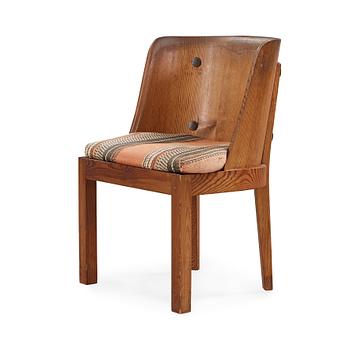 318. Axel Einar Hjorth, a 'Lovö' stained pine armchair, Nordiska Kompaniet, Sweden 1930's.