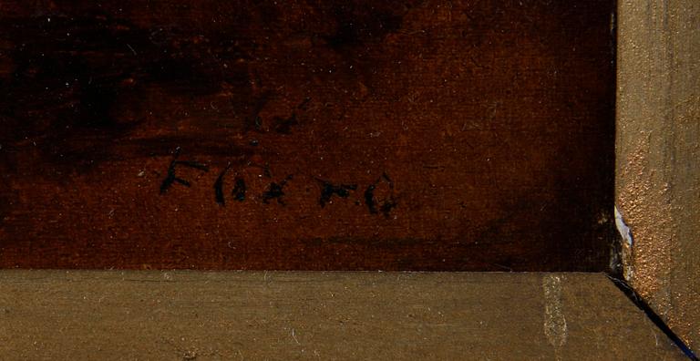 OKÄND KONSTNÄR, olja på duk, sign, 1800-tal.
