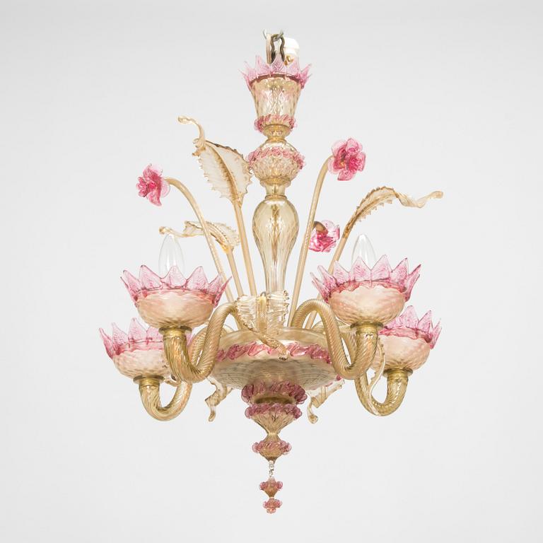 A mid-20th-century Venetian style chandelier, Murano.