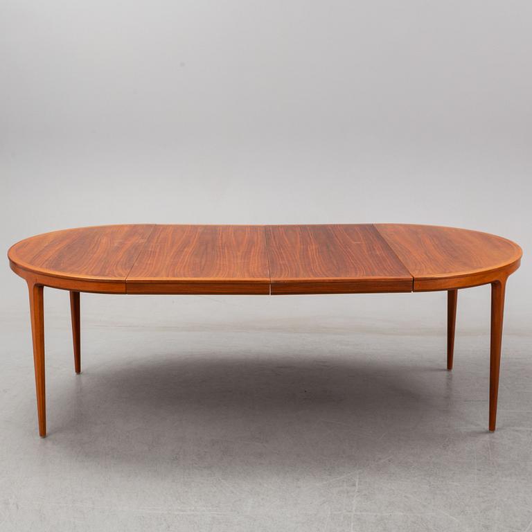 A 1960's 'Diamant' teak dining table by Bertil Fridhagen with two additional leaves.