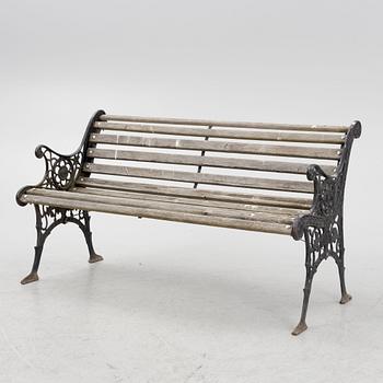 A cast iron-frame garden sofa, 20th century.