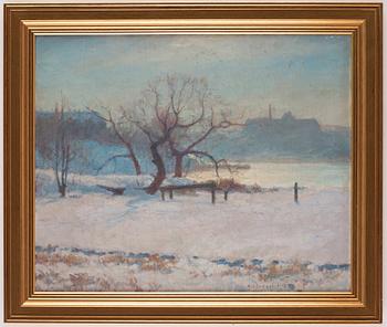 Herman Lindqvist, Vinter vid Waldemarsudde, Djurgården.