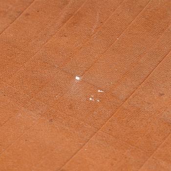 Kyllikki Salmenhaara, a 'winding' red clay sculpture, signed KS.