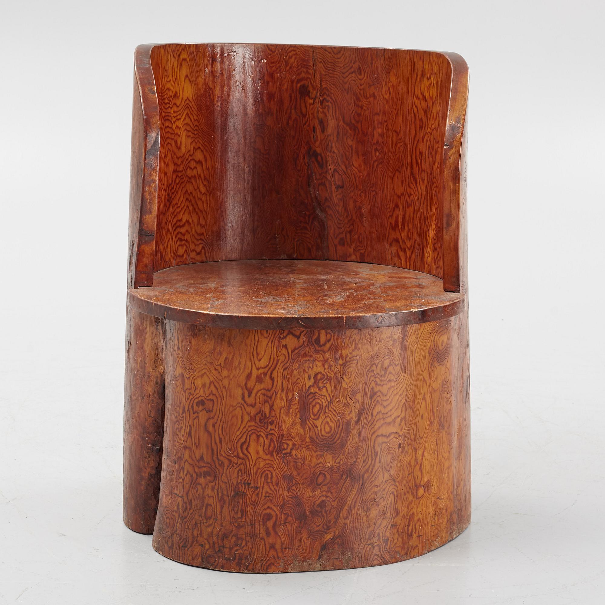 A pine chair, first half of the 20th Century.