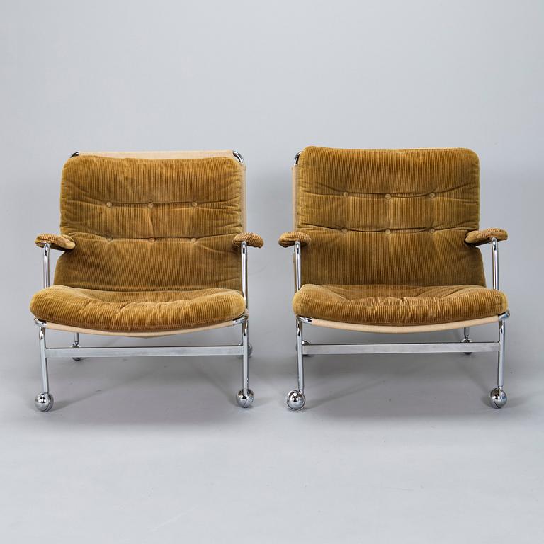 Bruno Mathsson, A armchairs, a pair, "Karin", DUX, late 20th century.