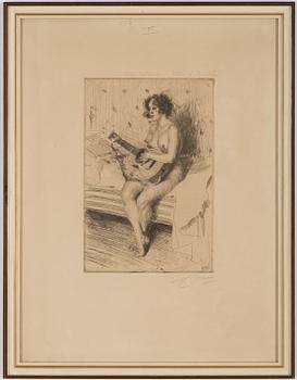 ANDERS ZORN, etsning signerad med blyerts samt i plåten, daterad 1900.