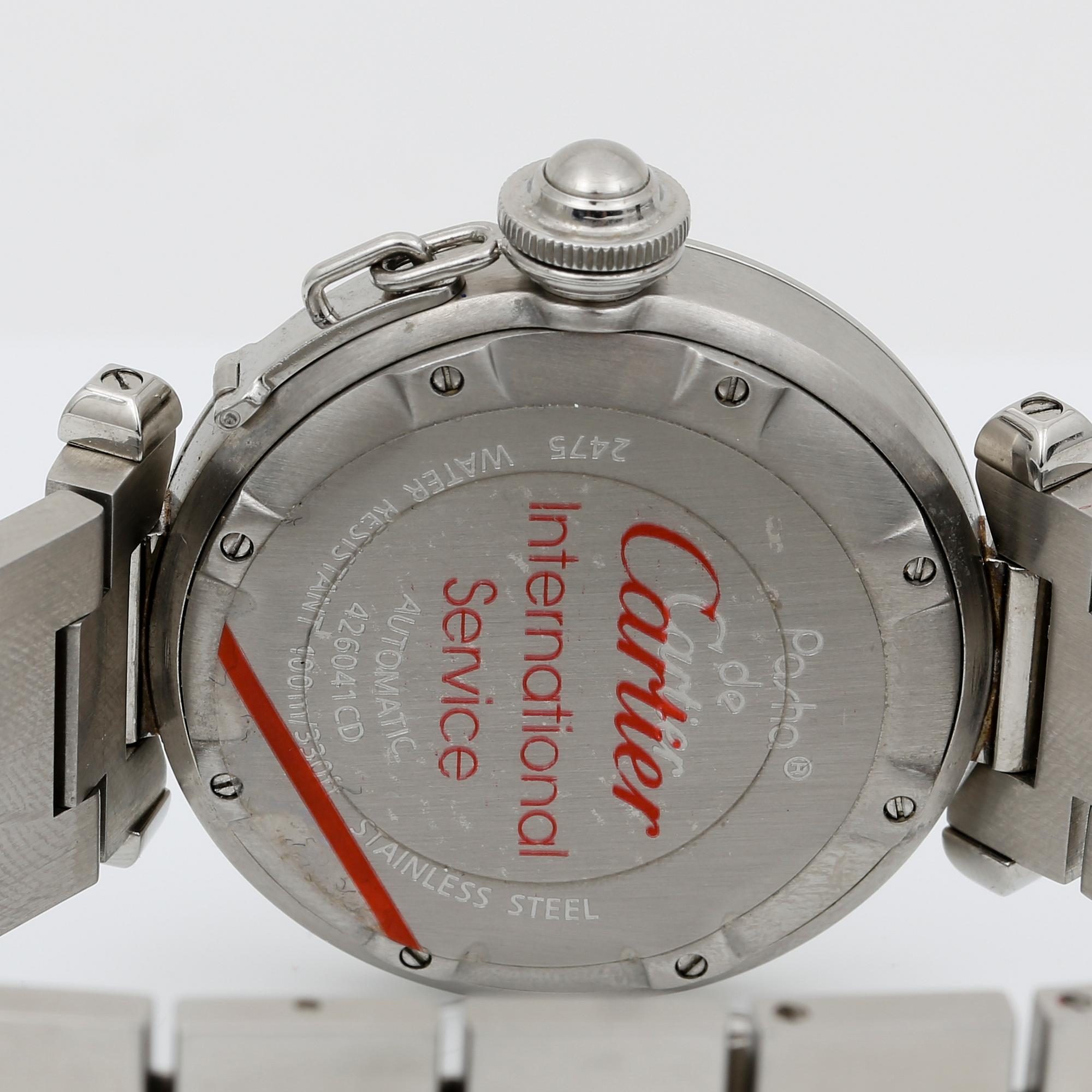 ARMBANDSUR, dam, Cartier, Pasha, Automatic, stål.