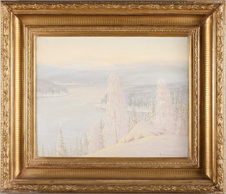 OKÄND KONSTNÄR, olja på duk, signerad R Nordenberg, 1900-talets andra hälft.