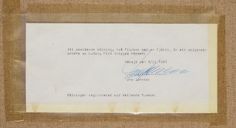 Ludvig Frid, tillskriven, Fjärilen.