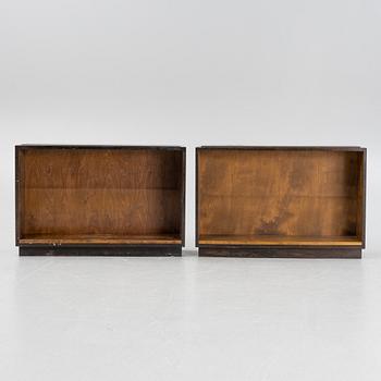Axel Einar Hjorth, A pair of 'Typenko' stained birch book cases, Nordiska Kompaniet, 1930s/40s.
