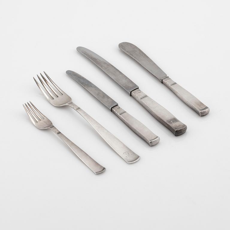 Jacob Ängman, cutlery service, silver, 224 pieces, "Rosenholm", GAB,