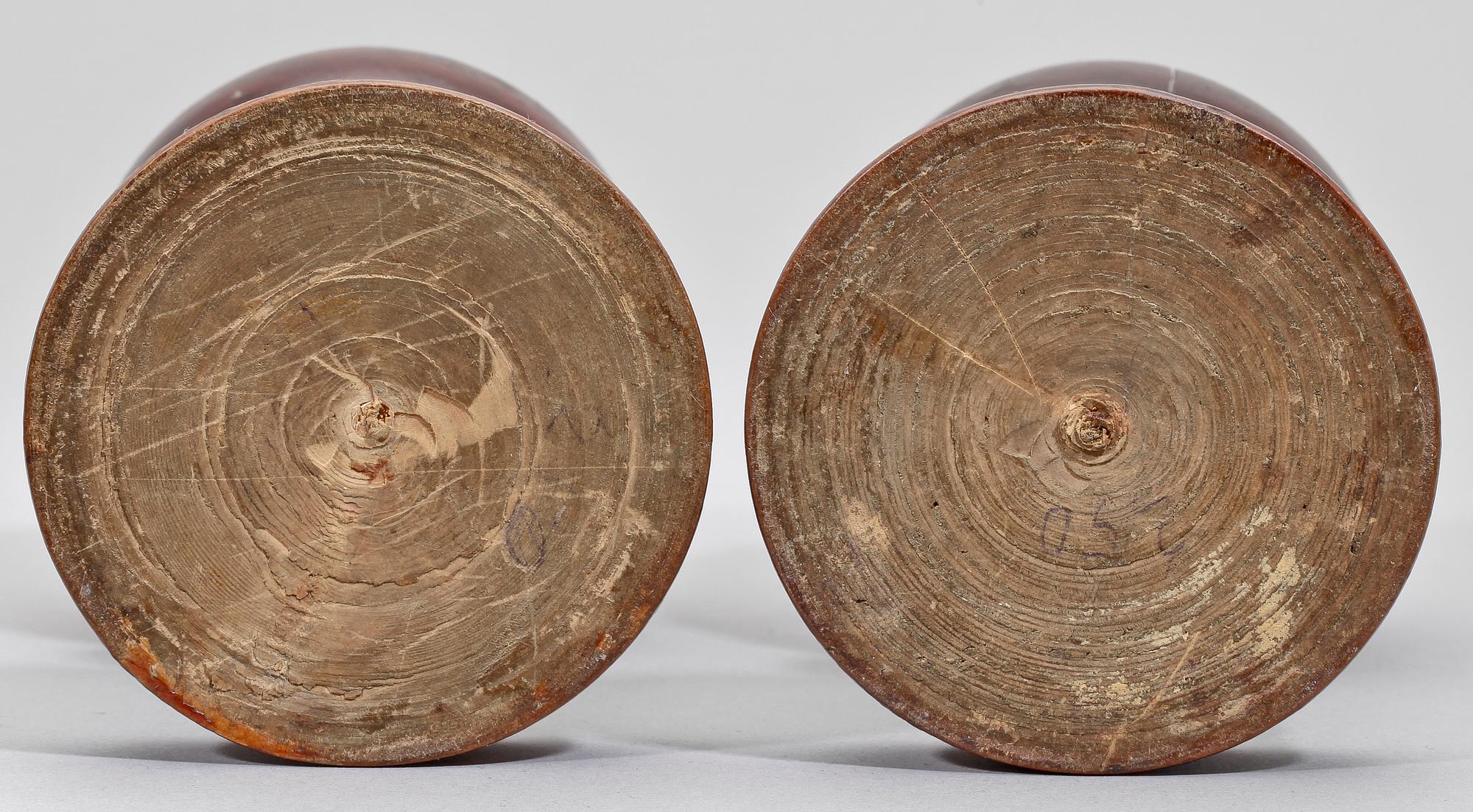 KANNA samt ASKAR, 2 st, trä, allmoge, 1800-tal.