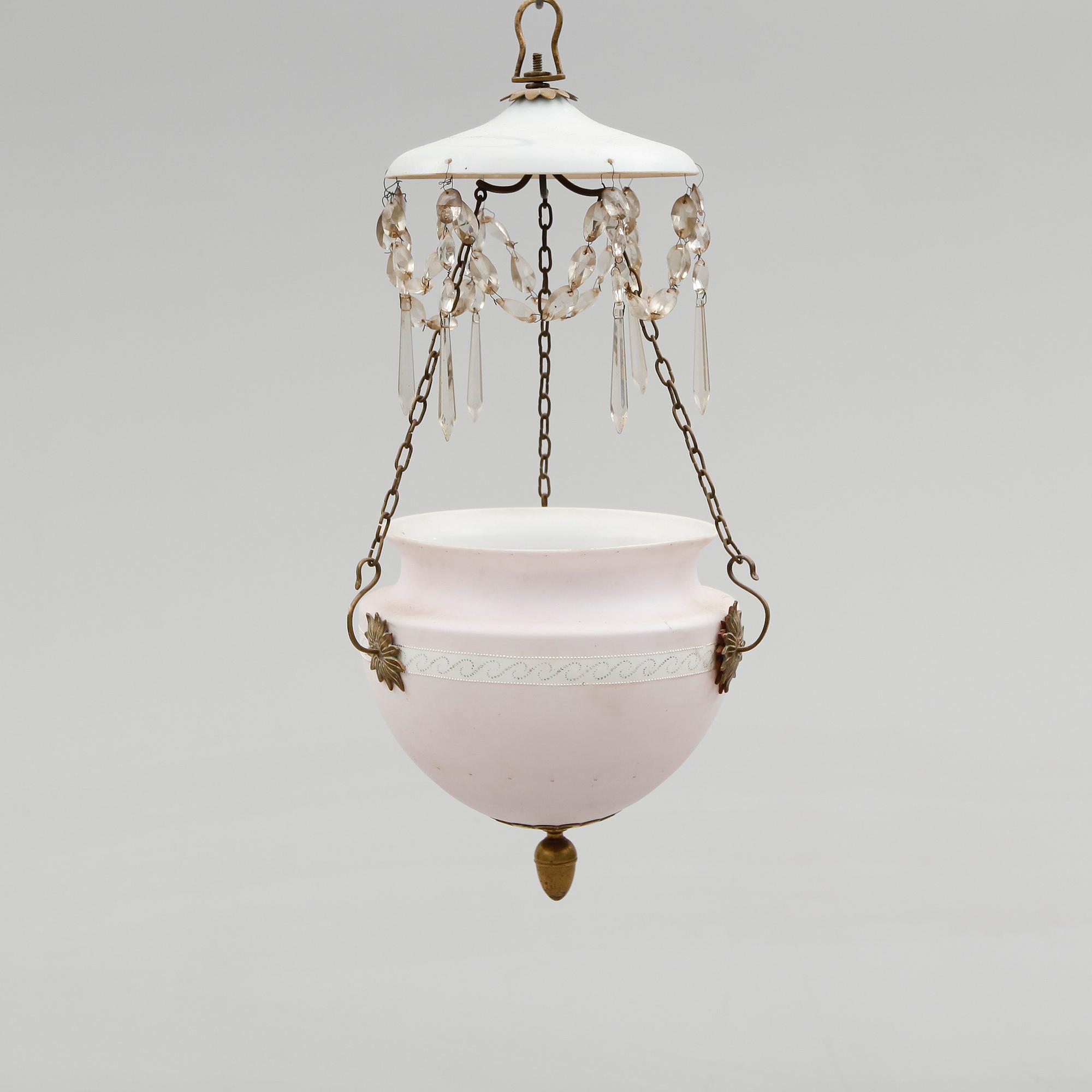 LJUSAMPEL, empire, 1800-talets första hälft. Höjd 55 cm.