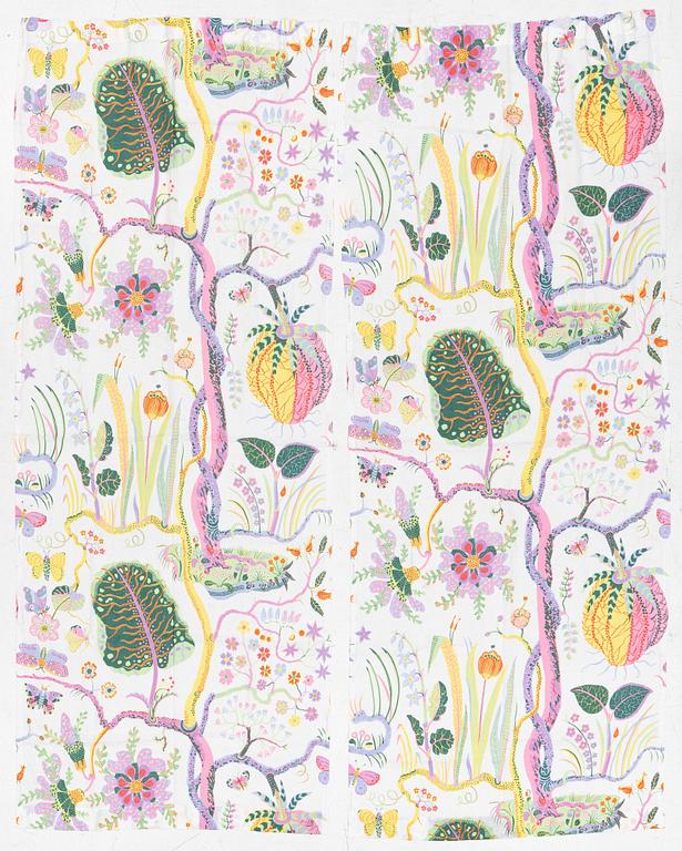 Josef Frank, A pair of 'Hawaii' linen curtains for Svenskt Tenn.