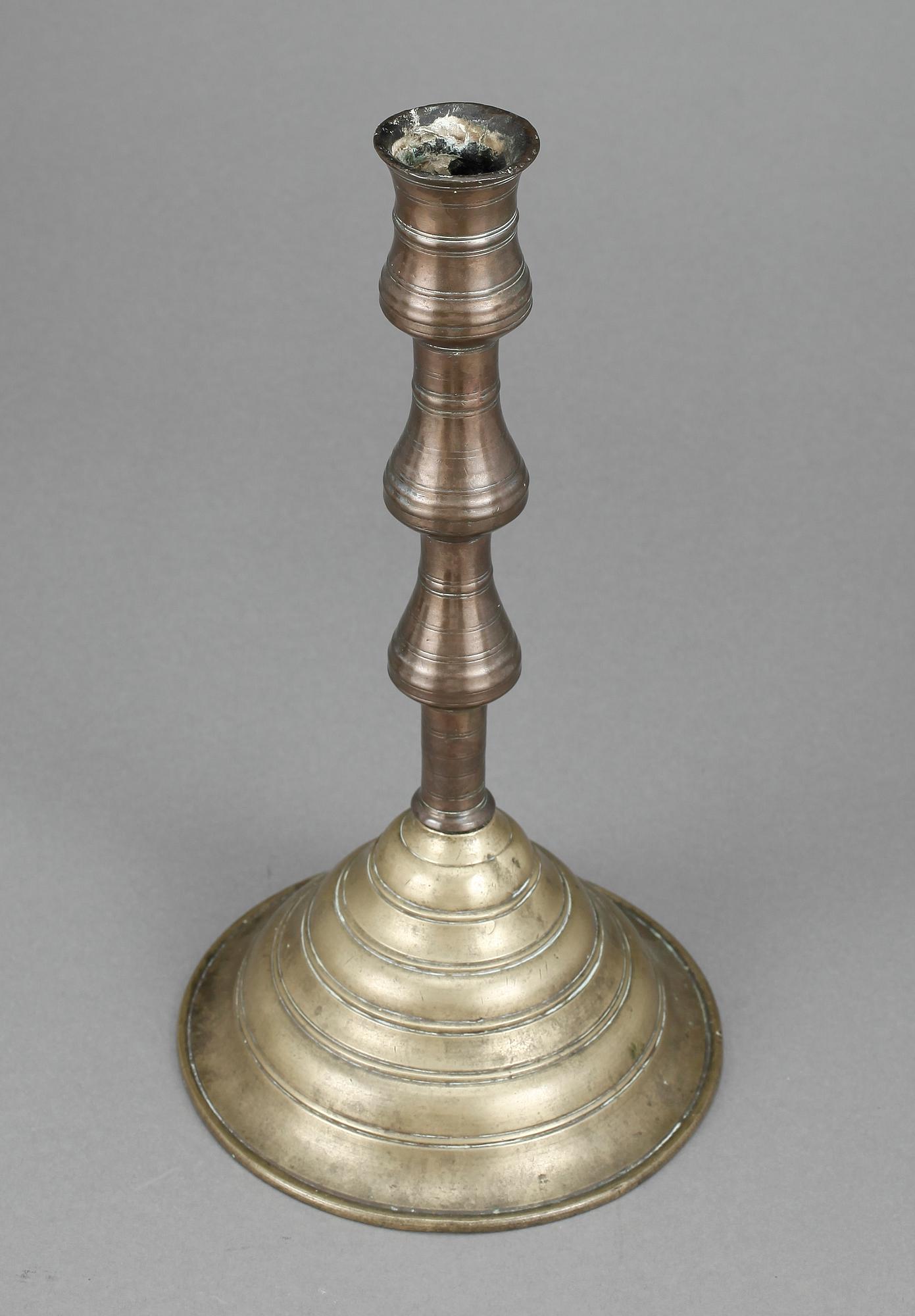 LJUSSTAKE, mässing samt koppar, Ottomansk 1700-tal.