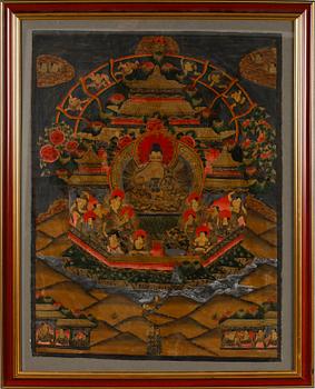 TANKA, orientalisk, 1800/1900-tal.