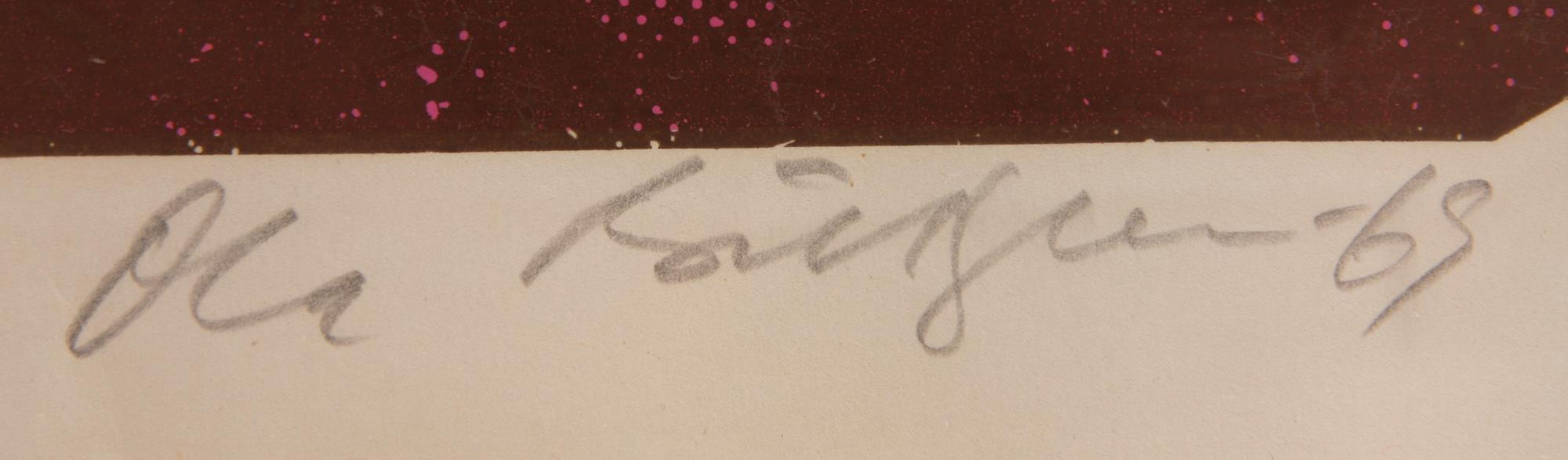 OLA BILLGREN, färglitografi, sign, provtryck.