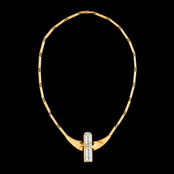 291. Björn Weckström, PENDANT, "Fiaba" 18K gold, aquamarine, Björn Weckström Lapponia 2005. Weight 42 g.