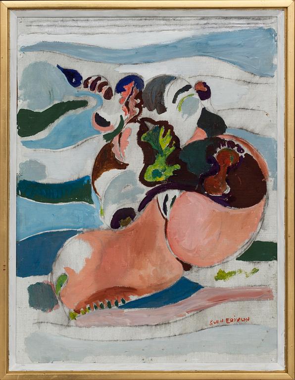 A signed mixed media painting by Sven X:et Erixson.