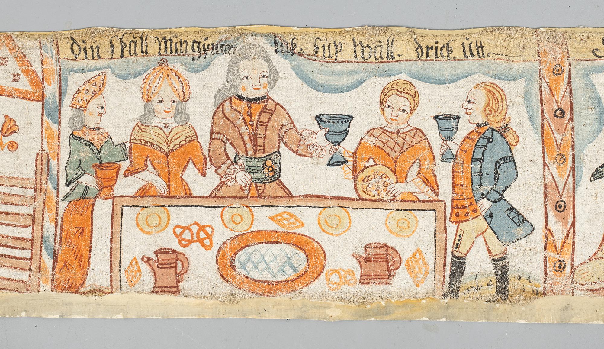 Bonadsmålning, tillskriven Per I Lusshult (Per Nilsson) (1741-1820).
