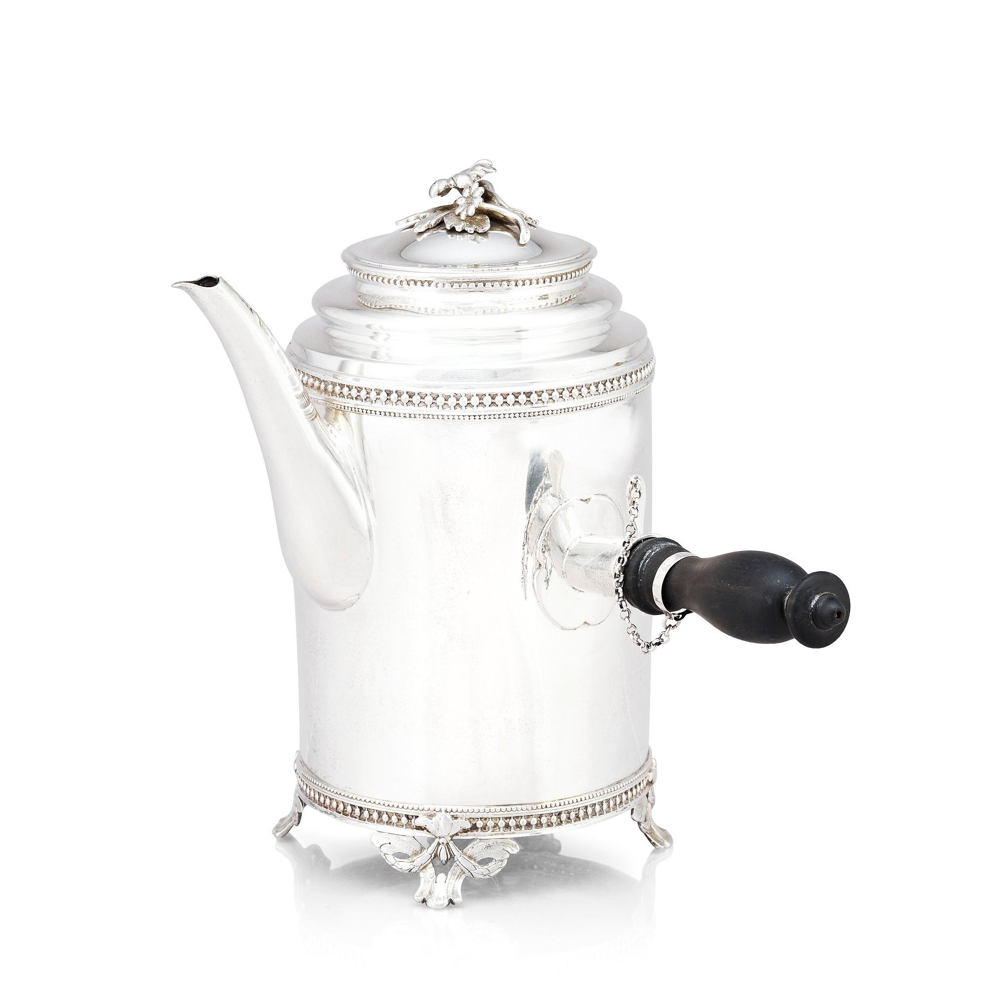 Erik Enander, kaffekanna, silver, Uppsala 1788. Gustaviansk.