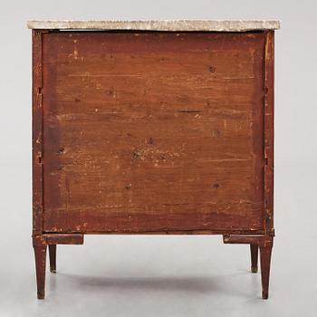 A late Gustavian mahogany, gilt-brass and marble commode by J. Hultsten (master in Stockholm 1773-94).