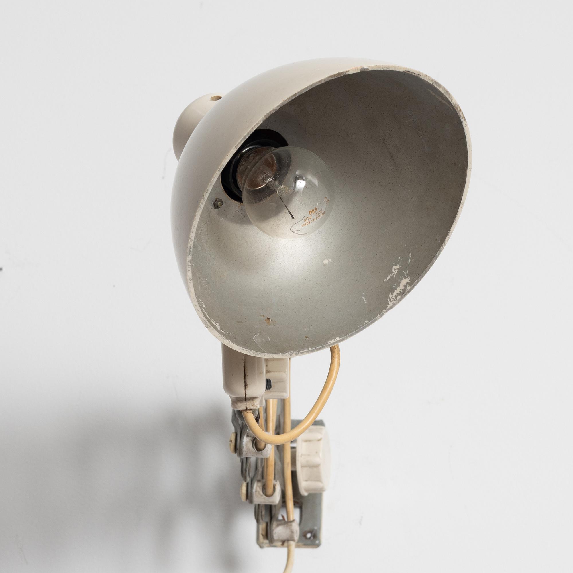 Swing-arm lamp, Germany, mid-20th century.