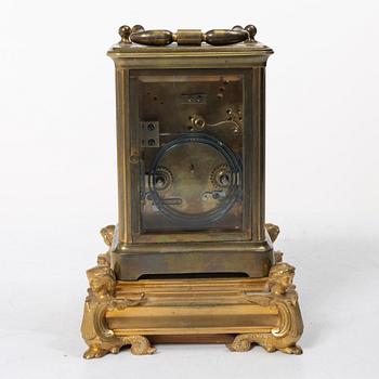 Travel clock, circa 1900.