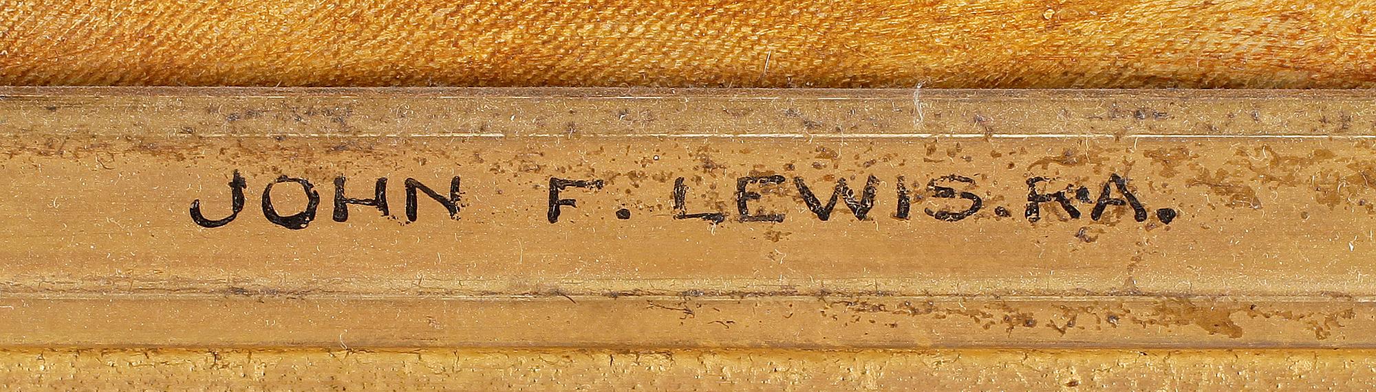 JOHN F LEWIS, hans art, 1800-tal.