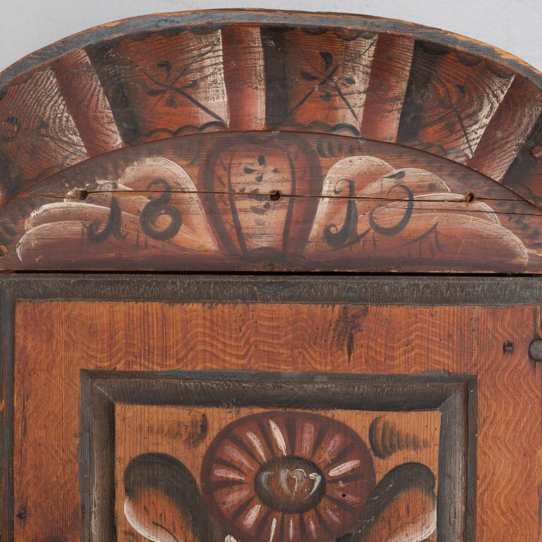 A Swedish wall cabinet, Rättvik, Dalarna, dated 1815.