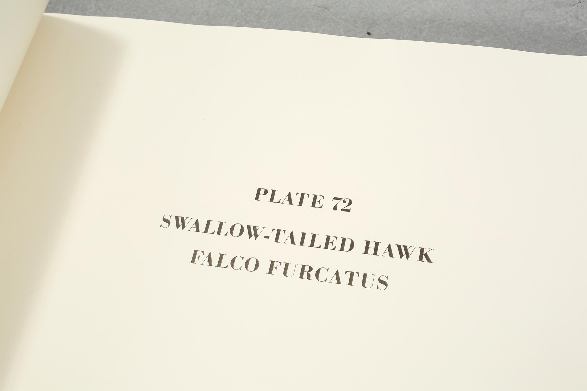 The book "The Birds of America", volume II, by John James Audubon, numbered 178/500, 1973.