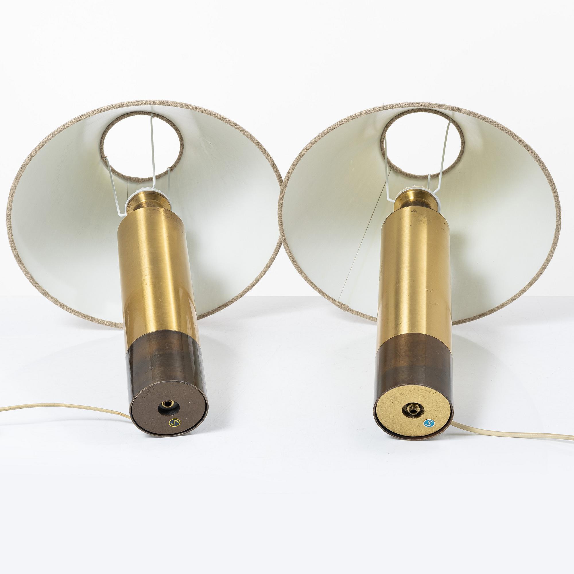 A pair of table lamps, Boréns, Borås, 1960s.