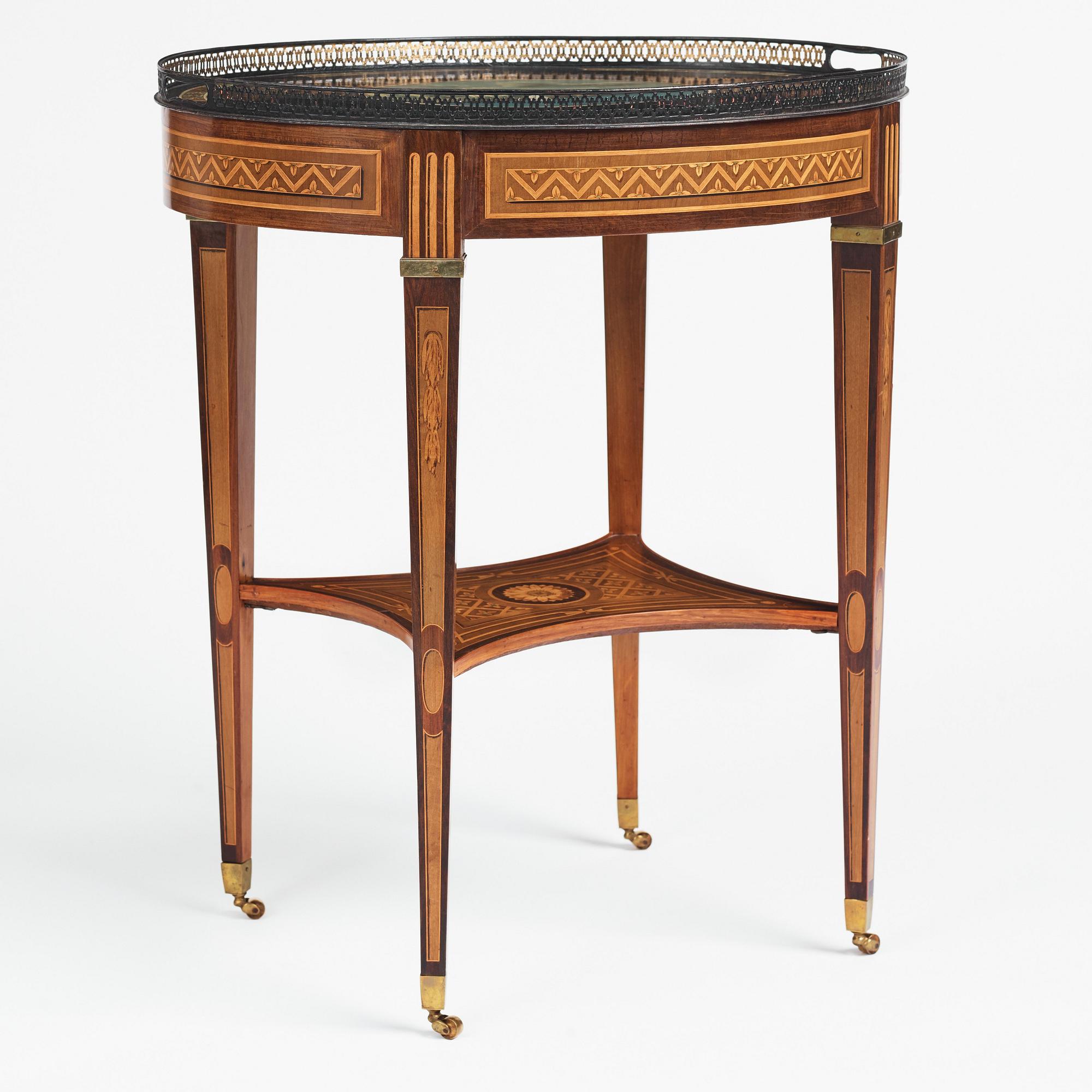A Gustavian Tea table, by Georg Haupt (master in Stockholm 1770-1784), not signed.