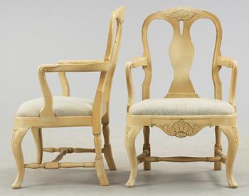 STOLAR, 12 st, rokokostil, 1900-talets andra hälft.