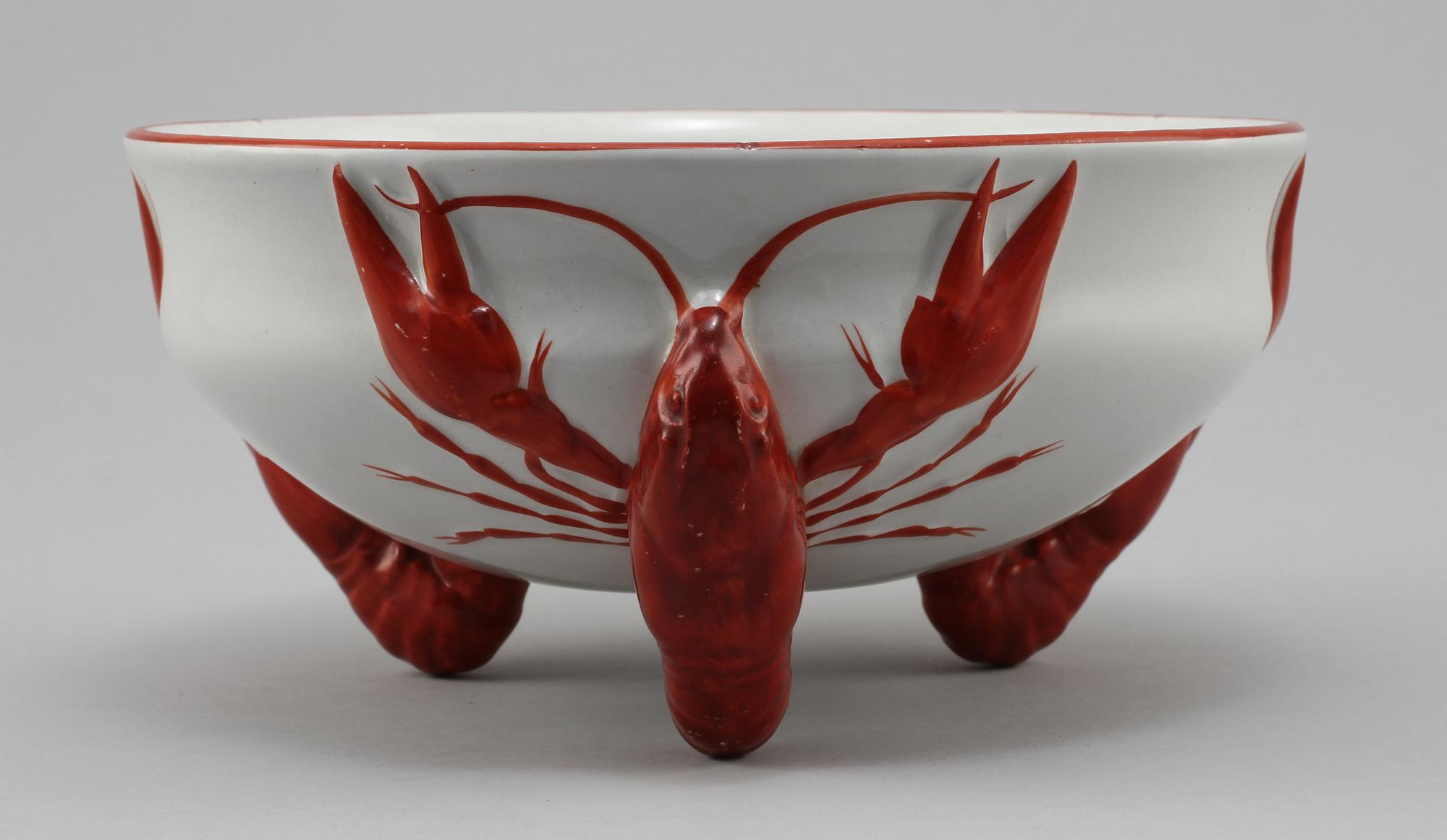 KRÄFTSKÅL, flintgods, Rörstrand, tidigt 1900-tal.