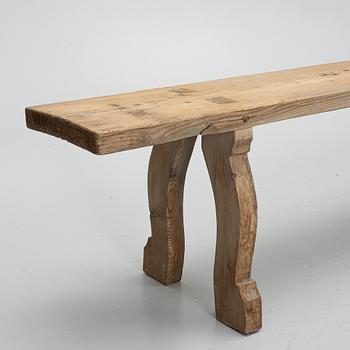 A folk art bench, Dalarna, 19th century.
