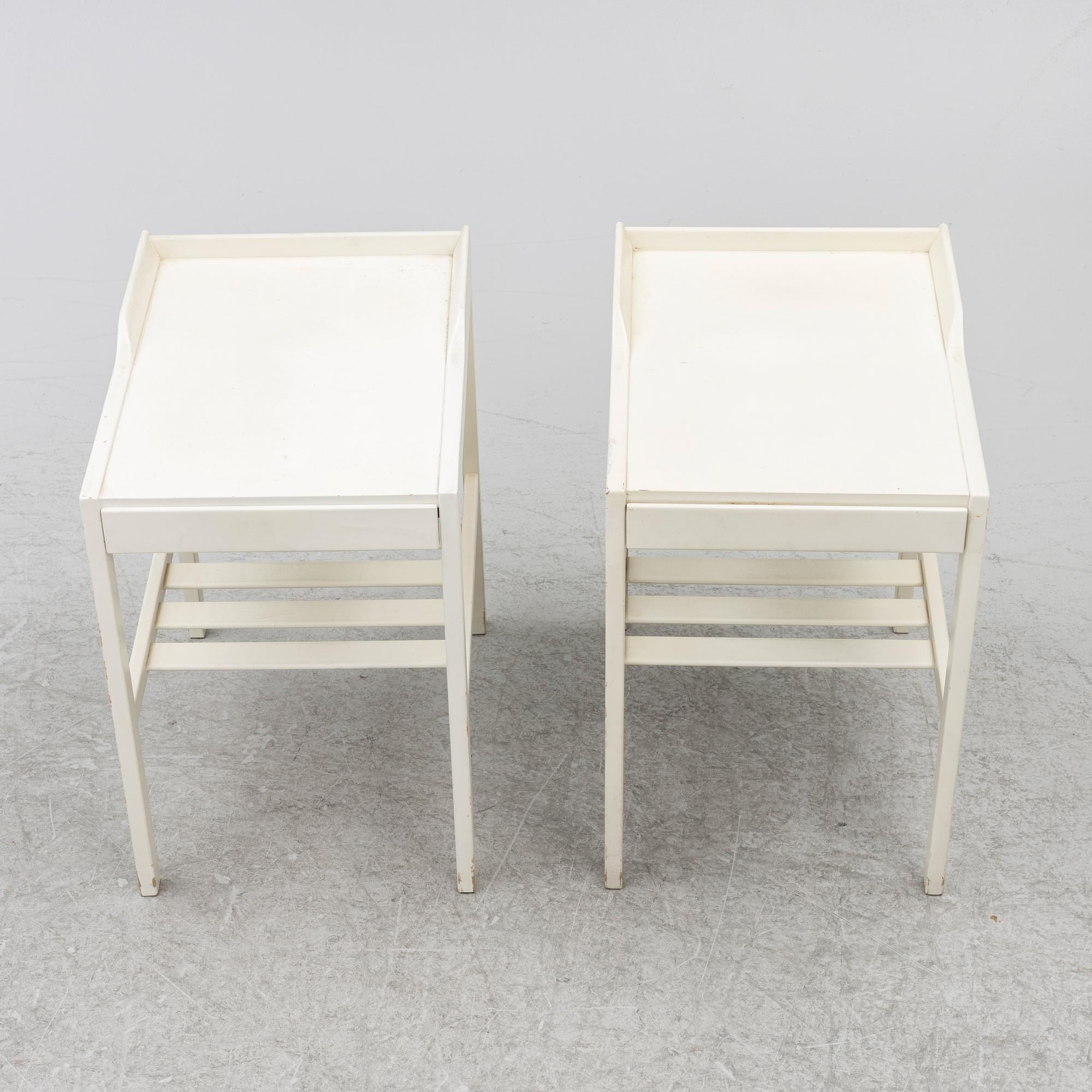Bertil Fridhagen, bedside tables, a pair, Bodafors, 1960s.