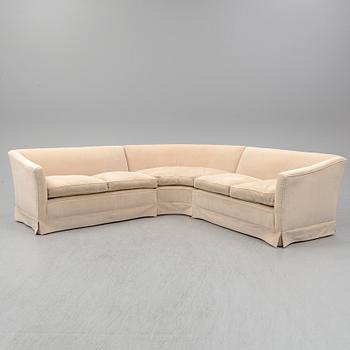 An end of the 20th Century sofa with cordory upholstery.