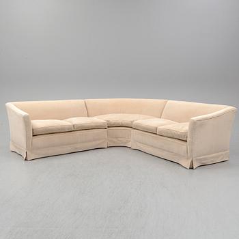 An end of the 20th Century sofa with cordory upholstery.