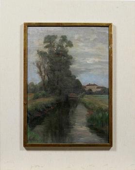 OKÄND KONSTNÄR, olja på duk. Sign Schönberg. 1900-tal.