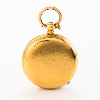 An 18K gold pocket watch, dial marked 4725. Chronometer, 48 mm.