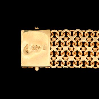 ARMBAND, 18k guld. Sverige, 1981. Vikt 41g.