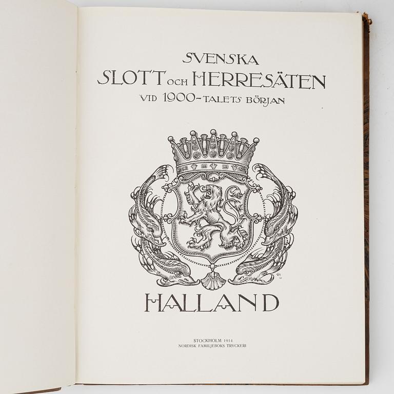 "Svenska slott och herresäten vid 1900-talets början", 5 vol, Stockholm 1908-14; samt Ny följd 4 vol, Stockholm 1918-23.