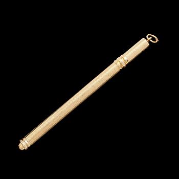 314. For stiring champagne, gold, weight 4,1 g.