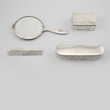 PARTI SILVER, 4 delar, bl a GAB, 1892-1916.