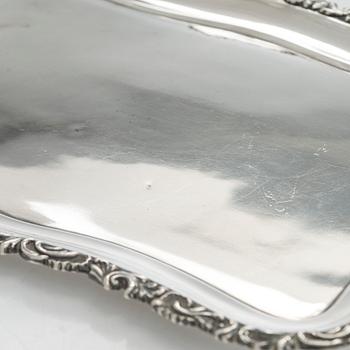 A silver tray, maker's mark of Adolf Sper, Saint Petersburg 1840.