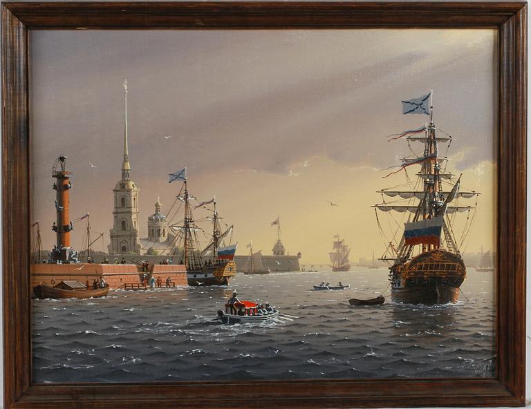 OKÄND KONSTNÄR, olja på duk. Sign o dat 2002. Trol Ryssland.