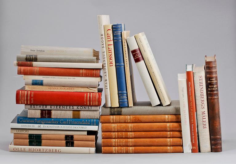 PARTI BÖCKER, 30 st, svenska konstnärer, bla "Ivar Arosenius" Stockholm 1939.